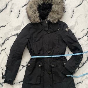 Black Winter Faux Fur Midlength BCBGeneration Jacket